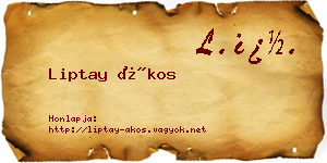 Liptay Ákos névjegykártya